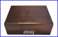 Vintage wooden cigar box humidor