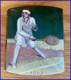 Vintart Decowoman Tennis Player On The Courtcigarette Caseso Raregorgeous