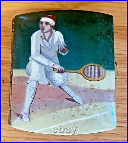 Vintart Decowoman Tennis Player On The Courtcigarette Caseso Raregorgeous