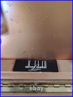 Vtg Alfred Dunhill Wooden Humidor & Pipe Holder With2 Pipes Filters Tool & Stem