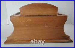Vtg Alfred Dunhill Wooden Humidor & Pipe Holder With2 Pipes Filters Tool & Stem