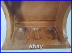 Vtg Alfred Dunhill Wooden Humidor & Pipe Holder With2 Pipes Filters Tool & Stem