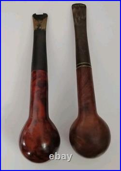 Vtg Alfred Dunhill Wooden Humidor & Pipe Holder With2 Pipes Filters Tool & Stem