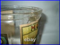 Vtg Antique Original MURIEL CIGAR STORE JAR HUMIDOR Paper Label with PA TAX STAMP