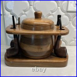 Vtg Built-Rite Pipe Stand Humidor set Marshall Field Comoy's Carey Israel Smooth