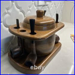 Vtg Built-Rite Pipe Stand Humidor set Marshall Field Comoy's Carey Israel Smooth