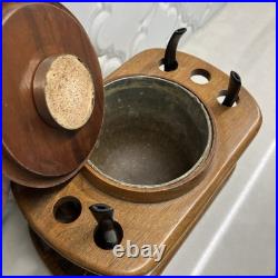 Vtg Built-Rite Pipe Stand Humidor set Marshall Field Comoy's Carey Israel Smooth