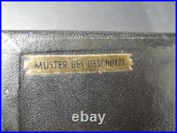 Vtg. Germany Muster Ges Geschützt Leather Cork Cigarette Case Tobacco Humidor