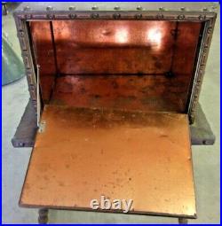 Vtg HUMIDOR CABINET Table TOBACCO Cigars Smoking Copper Lined 31x22x13 SALE