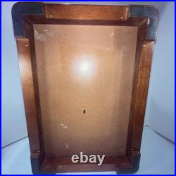 Vtg High Gloss Humidor 120 Cigar Mahogany Wood Cedar Lined 14.5x10.5x7.25No Key