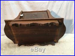 Vtg Lg Tobacco Pipe Smoking Stand Humidor Cabinet Table Wood Mid Century Ashtray