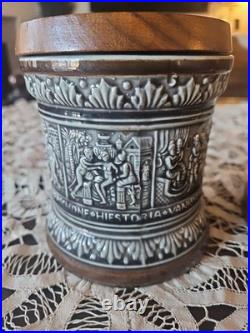 Vtg. Lot Tobacco Pipes Humidor And Pipe Stand