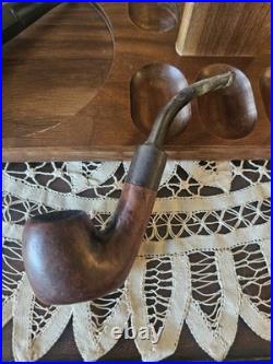 Vtg. Lot Tobacco Pipes Humidor And Pipe Stand