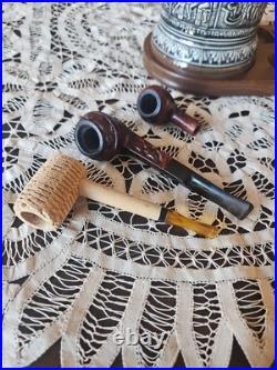 Vtg. Lot Tobacco Pipes Humidor And Pipe Stand