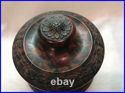 Vtg. Multi Color Genuine Coltrock Colt Jarette Tobacco Humidor #8086 John Kopec