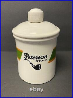 Vtg Peterson of Dublin BALDELLI Italy Ceramic Humidor Pipe Tobacco Canister Jar