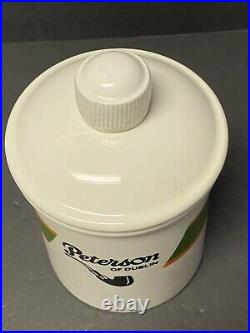 Vtg Peterson of Dublin BALDELLI Italy Ceramic Humidor Pipe Tobacco Canister Jar