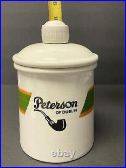 Vtg Peterson of Dublin BALDELLI Italy Ceramic Humidor Pipe Tobacco Canister Jar