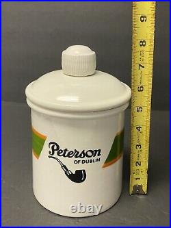 Vtg Peterson of Dublin BALDELLI Italy Ceramic Humidor Pipe Tobacco Canister Jar