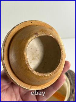 Vtg Three Faced Native American Indian Princess Ceramic Tobacco Humidor