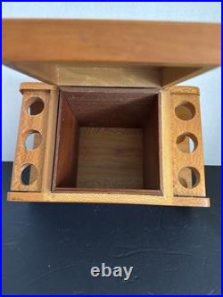 Vtg Tobacco Estate Pipes Lot of 7 Pipes Stand Box Aztec Humidor. Good For Enthu
