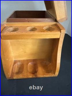 Vtg Tobacco Estate Pipes Lot of 7 Pipes Stand Box Aztec Humidor. Good For Enthu