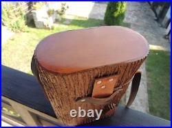 Vtg. Tree Trunk Branch Stump Cabinet Humidor Cigar Wooden Tobacco Box Vtg. Tree Trunk Branch Stump Cabinet Humidor Cigar Wooden Tobacco Box