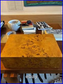 Wacota Vintage 1990s Handmade Thuya Wood Burl Cigar Humidor Toledo, Spain