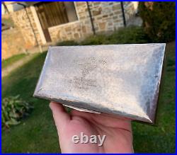 Wilhelm Binder Germany Solid Silver 830 Ag. Humidor Cigar Box-1937s