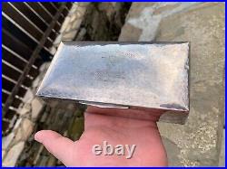 Wilhelm Binder Germany Solid Silver 830 Ag. Humidor Cigar Box-1937s