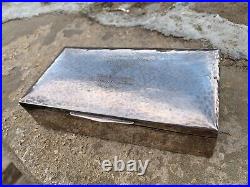 Wilhelm Binder Germany Solid Silver 830 Ag. Humidor Cigar Box-1937s