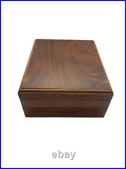 Wooden Cigar Humidor Box with Hygrometer With Key