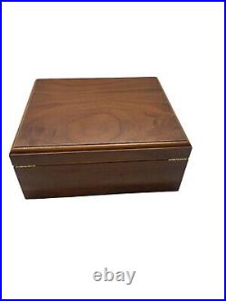 Wooden Cigar Humidor Box with Hygrometer With Key