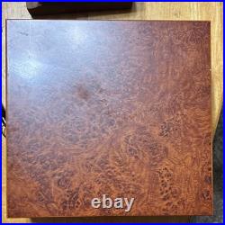 Wooden Contemporary Cigar Humidor with Hinged Lid and Interior Lining