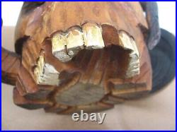 Wooden Human Skull Snake Frog Folk Art Tobacco Humidor For Cigarettes Cigar