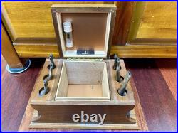 Wooden Humidor and Pipe Holder with 6 Wooden Pipes Wooden Humidor and Pipe Holder with 6 Wooden Pipes