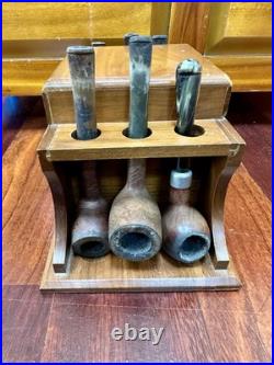 Wooden Humidor and Pipe Holder with 6 Wooden Pipes Wooden Humidor and Pipe Holder with 6 Wooden Pipes