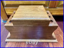 Wooden Humidor and Pipe Holder with 6 Wooden Pipes Wooden Humidor and Pipe Holder with 6 Wooden Pipes