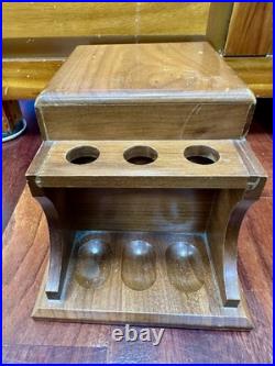 Wooden Humidor and Pipe Holder with 6 Wooden Pipes Wooden Humidor and Pipe Holder with 6 Wooden Pipes