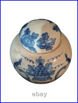 XL dutch antique delft tobacco jar Porto Rico beautiful decorated. Rare item