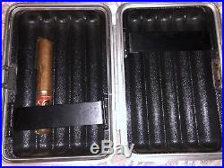 Zero Haliburton The Diplomat Cigar case 9x6 Holds 10 Cigars